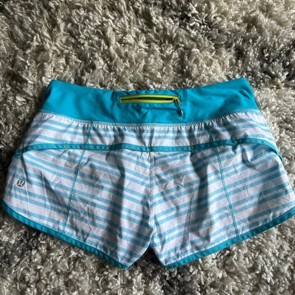 RARE Lululemon Run: Speed Short Twin Stripe Spry Blue / Spry Blue - Picture 2 of 3